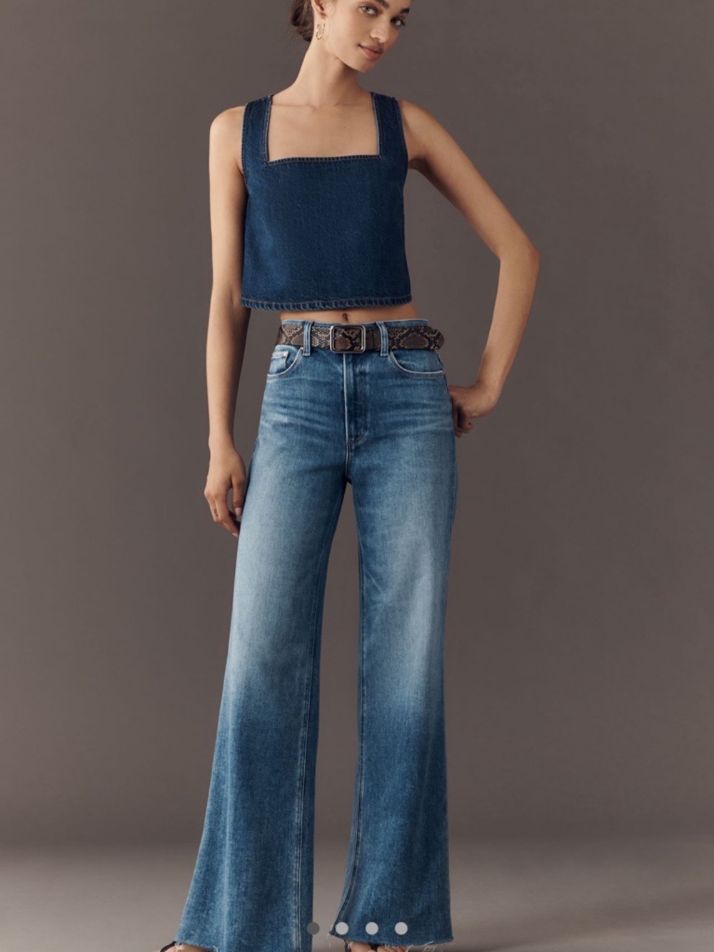 PAIGE Blue Wide Leg Flare Jeans